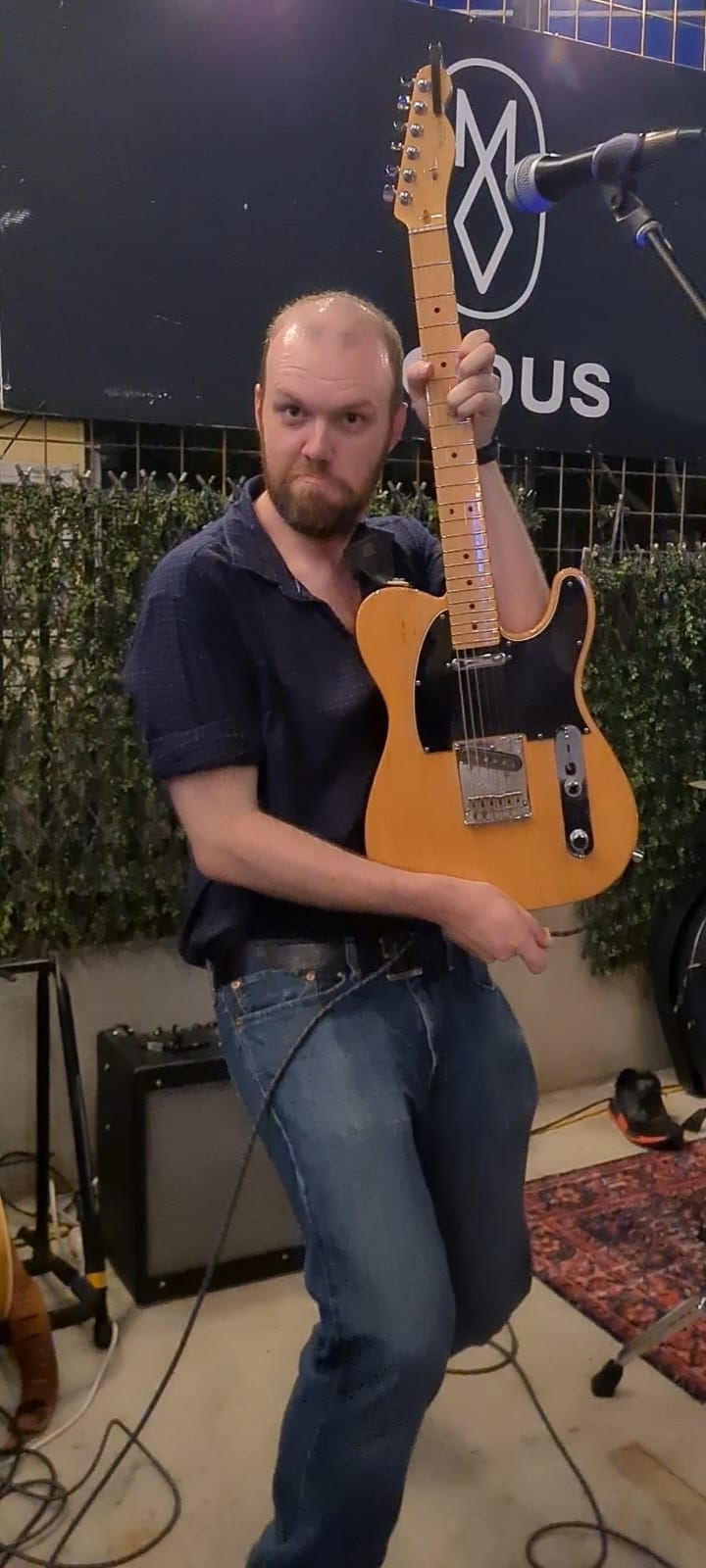 Michael Samuel with guitar
